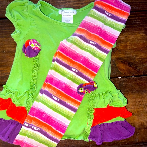 Size 2T Bonnie Jean set pants and shirts in GUC - Picture 3 of 7